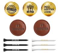 CybGene Funny Godfather Gifts Golf Balls & Marker & Tee for Men or Him, Perfect for Godfather & Golf Lovers for Birthday & Father's Day & Christmas