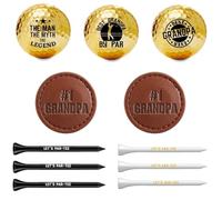 CybGene Funny Grandpa Gifts Golf Balls & Marker & Tee for Men or Him, Perfect for Grandpa & Golf Lovers for Birthday & Father's Day & Christmas