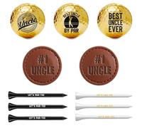 CybGene Funny Uncle Gifts Golf Balls & Marker & Tee for Men or Him, Perfect for Uncle & Golf Lovers for Birthday & Father's Day & Christmas