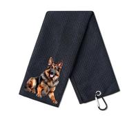 CybGene German Shepherd Gifts Golf Towel, Gifts for German Shepherd Lovers, 40 x 60cm Microfiber Golf Towel for Golf Bags for Birthday, Christmas