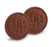CybGene Golf Ball Markers (Tan, Set of 2) - Golf Gifts for Men - Golf Accessories Leather Golf Markers - B