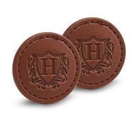 CybGene Golf Ball Markers (Tan, Set of 2) - Golf Gifts for Men - Golf Accessories Leather Golf Markers - H