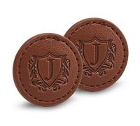 CybGene Golf Ball Markers (Tan, Set of 2) - Golf Gifts for Men - Golf Accessories Leather Golf Markers - J