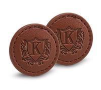 CybGene Golf Ball Markers (Tan, Set of 2) - Golf Gifts for Men - Golf Accessories Leather Golf Markers - K