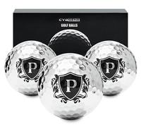 CybGene Personalised Golf Balls for Men, Unique Golf Gifts, Cool Accessories for Golfers, Golf Lovers, for Birthday and Christmas, Silver, P