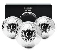 CybGene Personalised Golf Balls for Men, Unique Golf Gifts, Cool Accessories for Golfers, Golf Lovers, for Birthday and Christmas, Silver, C