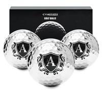 CybGene Personalised Golf Balls for Men, Unique Golf Gifts, Cool Accessories for Golfers, Golf Lovers, for Birthday and Christmas, Silver, A