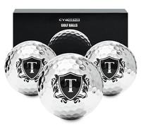 CybGene Personalised Golf Balls for Men, Unique Golf Gifts, Cool Accessories for Golfers, Golf Lovers, for Birthday and Christmas, Silver, T