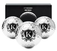 CybGene Personalised Golf Balls for Men, Unique Golf Gifts, Cool Accessories for Golfers, Golf Lovers, for Birthday and Christmas, Silver, K