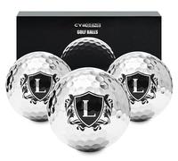 CybGene Personalised Golf Balls for Men, Unique Golf Gifts, Cool Accessories for Golfers, Golf Lovers, for Birthday and Christmas, Silver, L