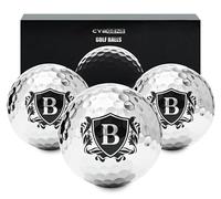 CybGene Personalised Golf Balls for Men, Unique Golf Gifts, Cool Accessories for Golfers, Golf Lovers, for Birthday and Christmas, Silver, B