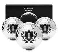 CybGene Personalised Golf Balls for Men, Unique Golf Gifts, Cool Accessories for Golfers, Golf Lovers, for Birthday and Christmas, Silver, I