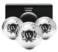 CybGene Personalised Golf Balls for Men, Unique Golf Gifts, Cool Accessories for Golfers, Golf Lovers, for Birthday and Christmas, Silver, W