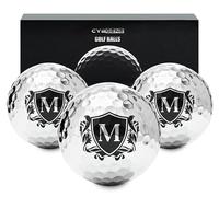 CybGene Personalised Golf Balls for Men, Unique Golf Gifts, Cool Accessories for Golfers, Golf Lovers, for Birthday and Christmas, Silver, M