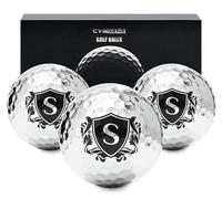 CybGene Personalised Golf Balls for Men, Unique Golf Gifts, Cool Accessories for Golfers, Golf Lovers, for Birthday and Christmas, Silver, S