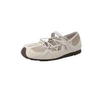 CYBHSM Women Square Toe Mary Jane Shoes, Flat Casual Trainer Sneakers, Lace Up Bow Leather Shoes for Women