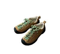 CYBHSM Women's Suede Leather German Hiking Sneakers with Toe Bumper, Lace-up Chunky Sole and Mesh Lining for Outdoor Walking Size 35-40
