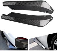 CYBHYAXC 1 Pair Car Rear Bumper Lip Diffuser For Audi A6 e-tron concept 2021 2022 2023 2024 2025, Side Fender Skirt Splitter Canard Protector Scratch Resistant Car Accessories,A-Carbon Fiber Style