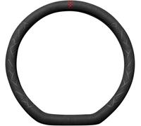 CYBHYAXC Car Steering Wheel Covers for Audi R8 LMS 2012 2013 2014 2015, Suede Leather Winter Cold Weather Driving Accessories Protector Anti-slip Breathable,Black-Red-D