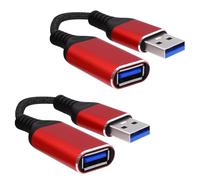 CybNemo USB 3.0 Data Blocker USB Type A Male to Female Data Blocking Defender Adapter Cable Only Charging Protect Against Juice Jacking, Hacking for Phone Tablet -15cm/6 inch, 2 PCS