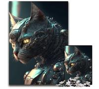 Cyborg Cat No Jigsaw Puzzles for Adults, 1000 Piece Difficult Puzzles for Adults Perfect, DIY Artwork 26X38CM/10.23x14.96inch