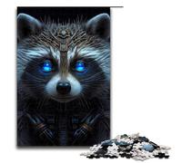 Cyborg Racoon Pieces Puzzle Gifts Wooden Jigsaw Puzzles Perfect for Family Gatherings Birthdays Holidays 1000 PCS(75x50cm)