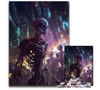 Cyborg Skeleton Army Jigsaw Puzzles for Adults 1000 Piece Difficult Puzzles for Adults Challenging Brain Teaser Family Activity Home Decor 1000 PCS(75x50cm)