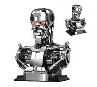 Cyborg Skeleton Building Block Kit, 1469PCS Film Character Tech Skull Model Toy, Mechanical Building Brick Kit, Sci-Fi Collectible Grade Display Model for Adults & Enthusiasts, Home Office Decor-4010