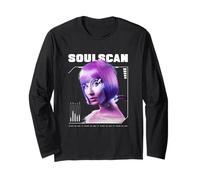 Cyborg Soulscan Futuristic Woman Glitch Art Cyberpunk Long Sleeve T-Shirt