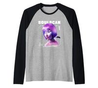 Cyborg Soulscan Futuristic Woman Glitch Art Cyberpunk Raglan Baseball Tee