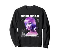 Cyborg Soulscan Futuristic Woman Glitch Art Cyberpunk Sweatshirt