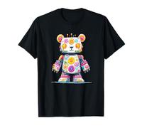 Cyborg Teddy Bear with Colorful Gears and Buttons T-Shirt