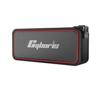 CYBORIS Powerful 20W Bluetooth Speaker IPX7 Waterproof Portable Wireless Speakers, HiFi Loud Deep Bass Stereo Sound,BT5.3, Dual Pairing, 24H Playtime, for Home, Outdoor, Travel, Party (Black Red)