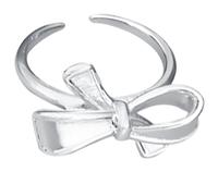 CybozXtreme Simple Butterfly Bow for Women Girls 925 Silver Fidget Rings for Anxiety Stress Relieving Vintage Classic Open Adjustable Rings for Wedding Everyday Jewellery Christmas Gifts