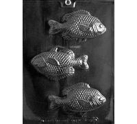 Cybrtrayd N051 Large Fish Mold Chocolate Candy Mold with Exclusive Cybrtrayd Copyrighted Chocolate Molding Instructions