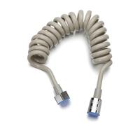 CYBSFKJ 1.5/2/3meter Bathroom Spring Shower Hose Bidets Faucet Retractable Telephone Line Plumbing Hose Bath Sprayer Connect Pipe(Grey,3 Meters)