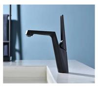 CYBSFKJ Creative Luxury and Simplicity Mixing Washbasin Metal Faucets Basin Faucets Hot & Cold Water Bathroom Sink Accessorie for Bath(Black)