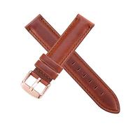Cycat Leather Watch Band 13-20mm Classic Leather Replacement Watch Band Brown Rose 14mm