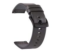 Cycat Leather Watch Band Strap 18/20/22/24mm Vintage Leather Watch Strap Black-Dark Gray 24mm