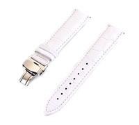 Cycat Leather Watchband 12Mm-24Mm Women/Men Quick Release Watch Strap White 21Mm