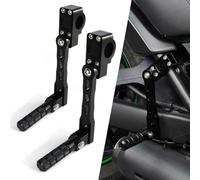 CYCBOLT Motorcycle Highway Foot Pegs 1 1/2 Inch 38mm Footpegs Crash Bar Bike Frame Engine Guard Black Pedal Bar Mount Footrest Fit for Shadow Gold Wing VULCAN V-STAR VLX600 Valkyrie XV250 XV400 (38mm)