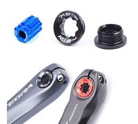 CYCEARTH Crank Adjusting Cap + Tool Bike Bicycle M20 Crankset Cover Screws Nuts Crankcover Bolt for Shimano (Black)