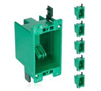 CycevSun 6 Pack Electrical Outlet Box Old Work 1 Gang, Plastic Remodel Drywall Junction Boxes, UL Listed