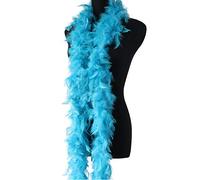 CYCFMYYLY Colorful Feather Boa, 2 Meters Long - Approx 60 G. for Crafts Fluffy Blue Feather Boa DIY Girl's Fancy Dress Accessories Christmas Carnival, Dancing Wedding Party