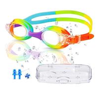 CYCFMYYLY Kids Swimming Goggles, Goggles 6-14, Anti-Fog No Leak Proof Uv Resist Girls Colorful Boys Food Grade Silicone Comfort with Nose Clip(Age 3-14)