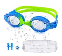 CYCFMYYLY Kids Swimming Goggles, Swimming Goggles Kids 6-14, Kids Goggles Anti-Fog No Leak Uv Resist Swim Goggles Childrens Boys Girls Goggles Food Grade Silicone Comfort with Nose Clip(Age 3-14)