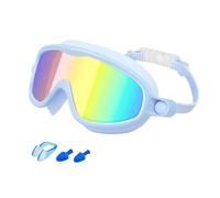 CYCFMYYLY Kids Swimming Goggles, Swimming Goggles Kids with Ear Plugs Nose, Anti Fog & UV Kid Goggles for Boys Girls, Clip on Goggles Kid No Leakage Clear Vision for 3-14 Years Old Child
