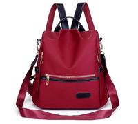 CYchen Backpack Handbag Women's Elegant Modern City Backpack Small Backpack Handbags Women Daypack Waterproof Backpacks Sporty Daypack Anti Theft Girls Bag for Hiking Travel, red