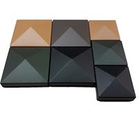 Cyclaire Fence Post Cap, Pack of 6 Neat Toppers for Fence Posts That Help Stop Water Soaking into The Wood and prolong The Life of Your Fence (3" Fence Post, Dark Brown)