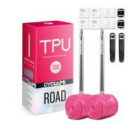 CYCLAMI 1/2PCS TPU Inner Tube 700C,Metal Valve Ultralight 30g Road Bike Inner Tube Compatible with 700x18/23/25/28/30/32C Metal Presta Valve 45/65/85mm (2PCS-Presta Valve:85mm)